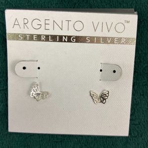 🌿4/$35🌿NWT ARGENTO VIVO‎ Silver Butterfly Earrings